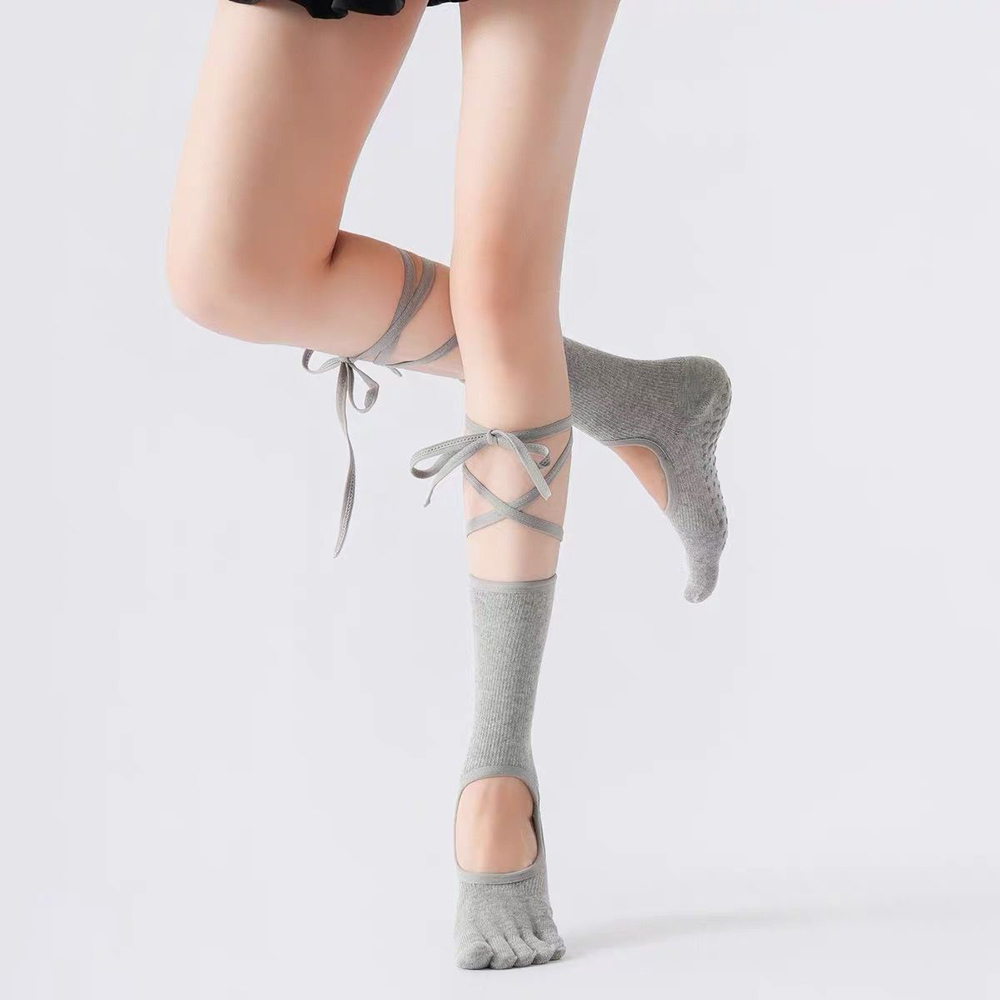 Lace-up Ballet Yoga Socks Wome - Medias Para Pilates Y Yoga review and price